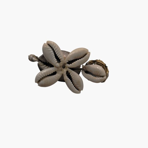 Sea Shell Turtle Figurine Miniature Woven Head Eyeglass Accents - Picture 9 of 9